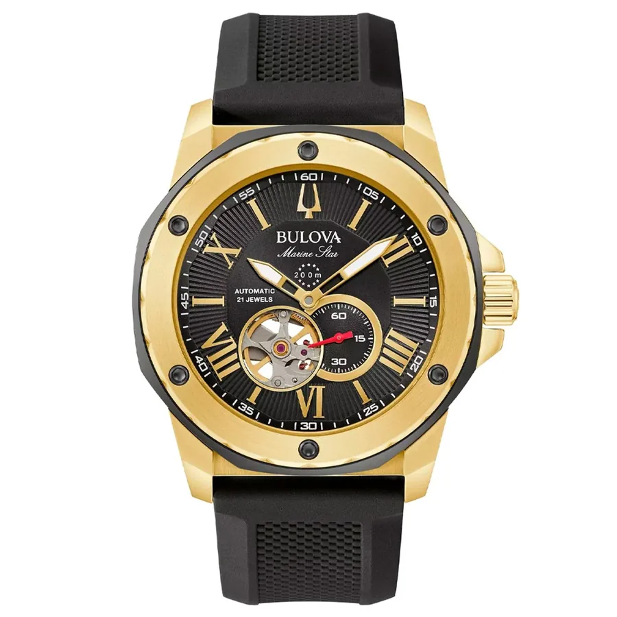 Bulova Marine Star Black Dial, front view