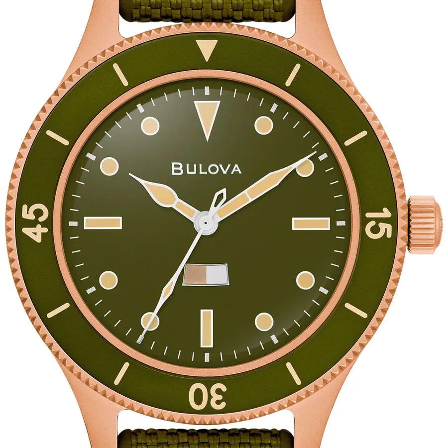Bulova Mil Ships 41mm Green Dial, view 3