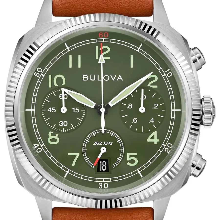 Bulova Military 42.5mm Chronograph Green Dial, view 2
