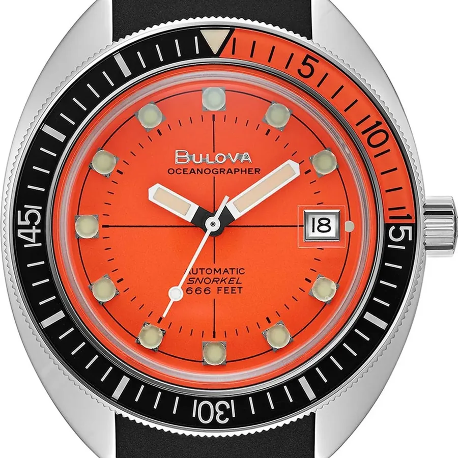 Bulova Oceanographer 41mm Automatic Orange Dial, view 2