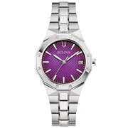 Purple dial / Silver-tone