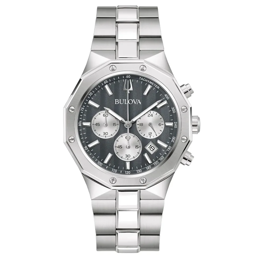 Bulova Prestige 40mm Chronograph Grey Dial, front view