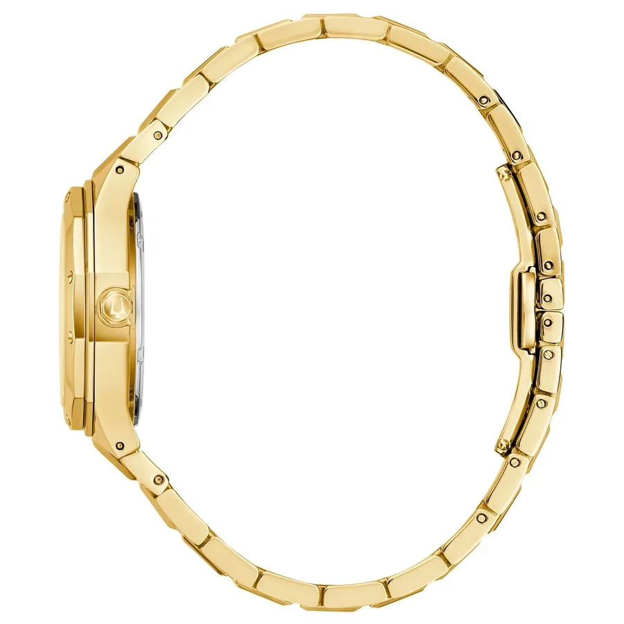 Bulova Prestige 40mm Chronograph White Dial, Gold-Tone Stainless Steel Bracelet, Ref. 97M119, view 3