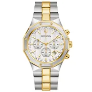 White dial / Silver and gold-tone