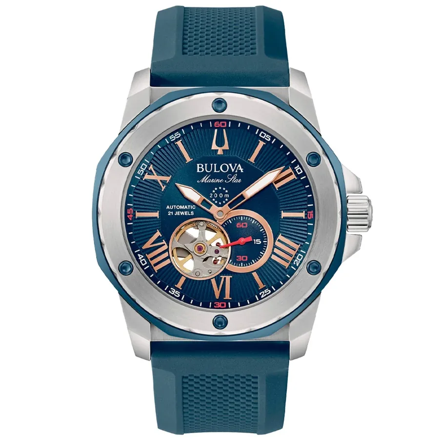 Bulova Prestige 44mm Automatic Blue Dial, front view
