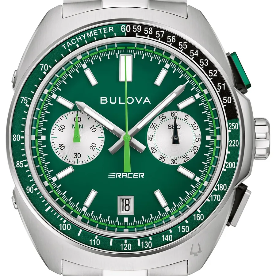 Bulova Racer 42mm Chronograph Green Dial, view 2
