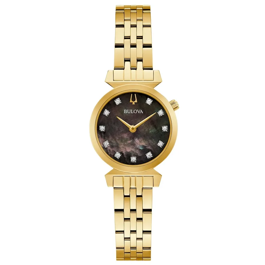 Bulova Regatta 24mm Black Dial, front view