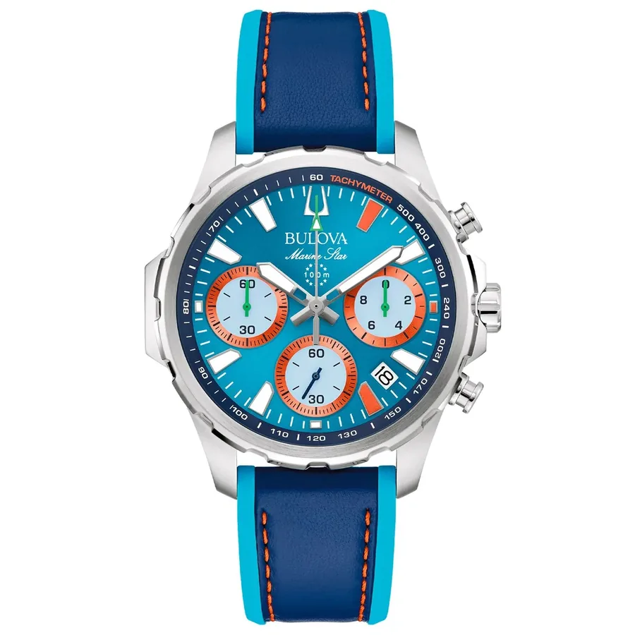 Bulova Series B 41mm Chronograph White Dial, front view