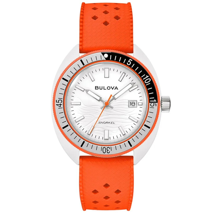 Bulova Snorkel 41mm White Dial, front view