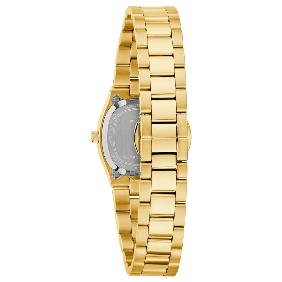 Bulova Super Seville 25mm White Dial, Gold-Tone Stainless Steel Bracelet, Ref. 97L189, view 4