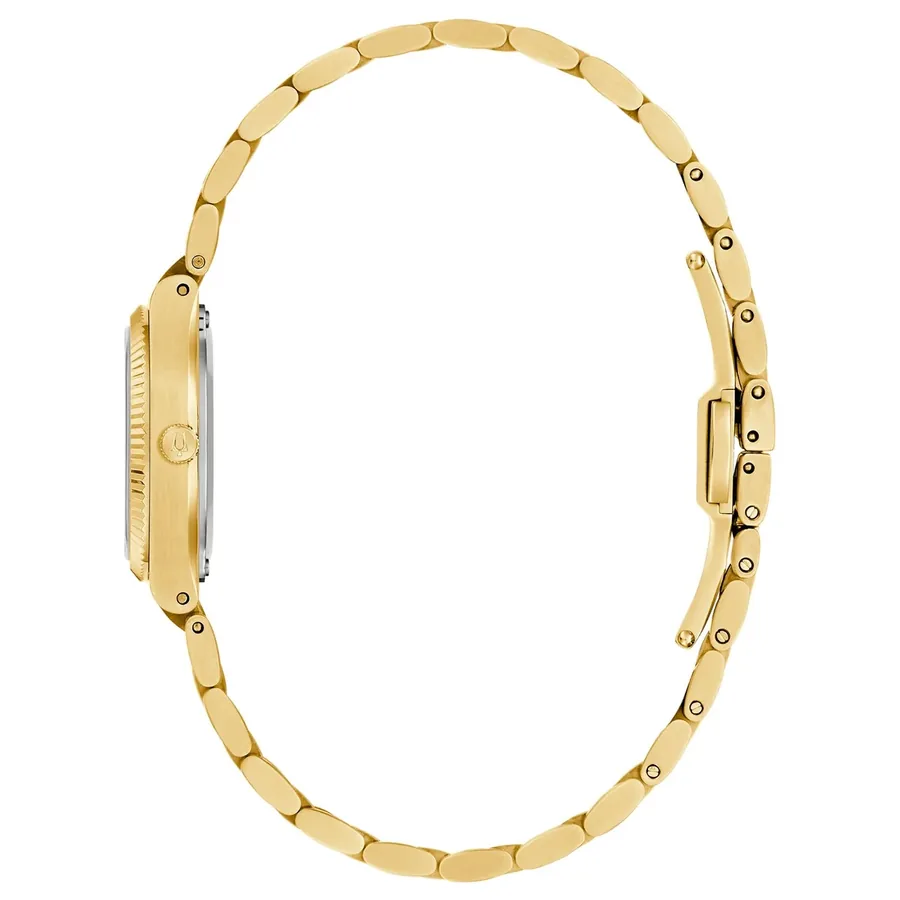 Bulova Super Seville 25mm White Dial, Gold-Tone Stainless Steel Bracelet, Ref. 97L189, view 3