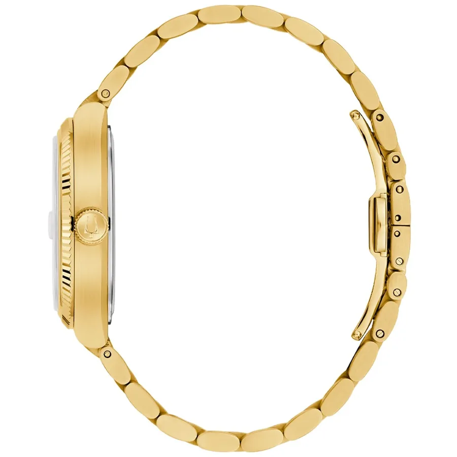 Bulova Super Seville 38mm Green Dial, Gold-Tone Stainless Steel Bracelet, Ref. 97B237, view 4