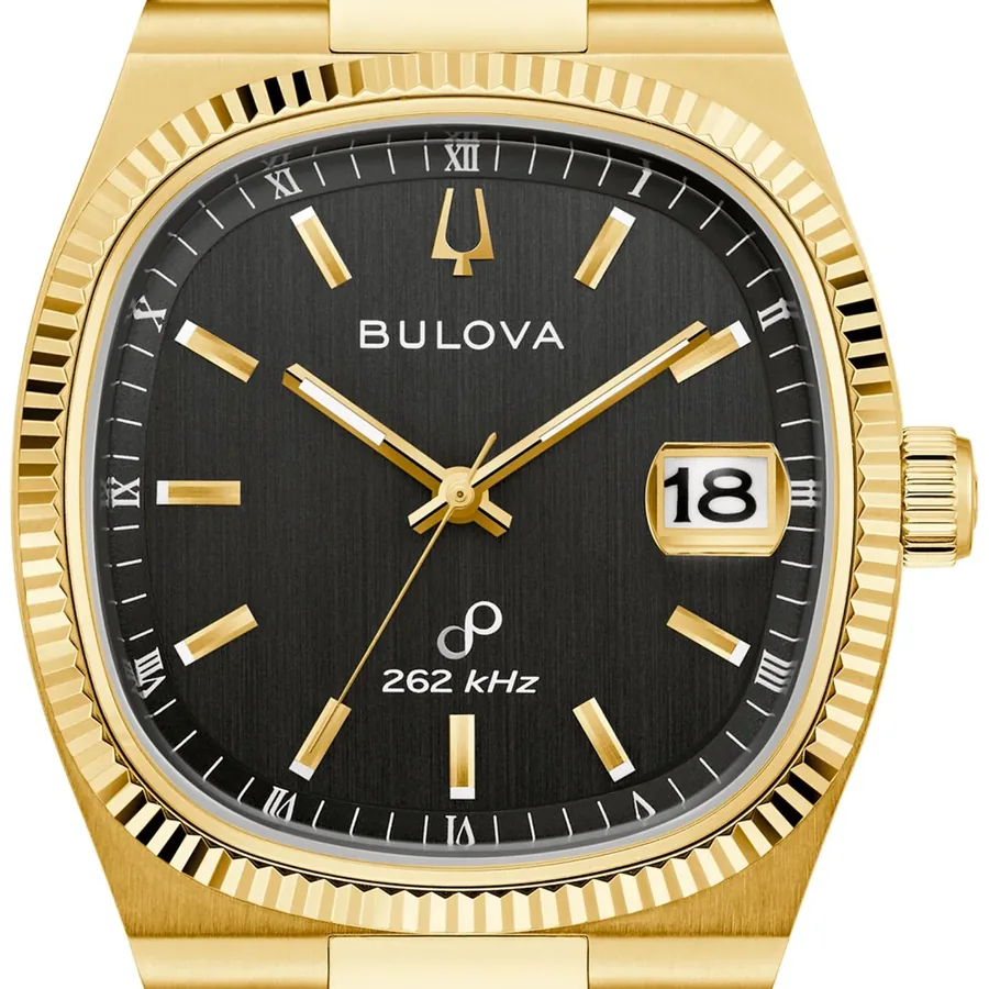 Bulova Super Seville 38mm Green Dial, Gold-Tone Stainless Steel Bracelet, Ref. 97B246, view 3