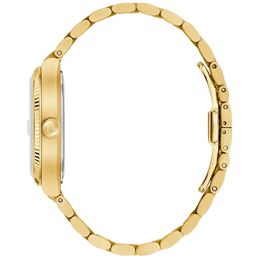 Bulova Super Seville 38mm Green Dial, Gold-Tone Stainless Steel Bracelet, Ref. 97B246, view 4