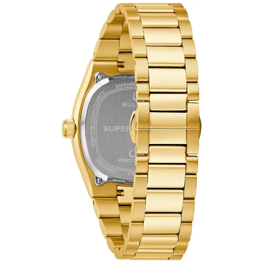 Bulova Super Seville 38mm Green Dial, Gold-Tone Stainless Steel Bracelet, Ref. 97B246, view 5