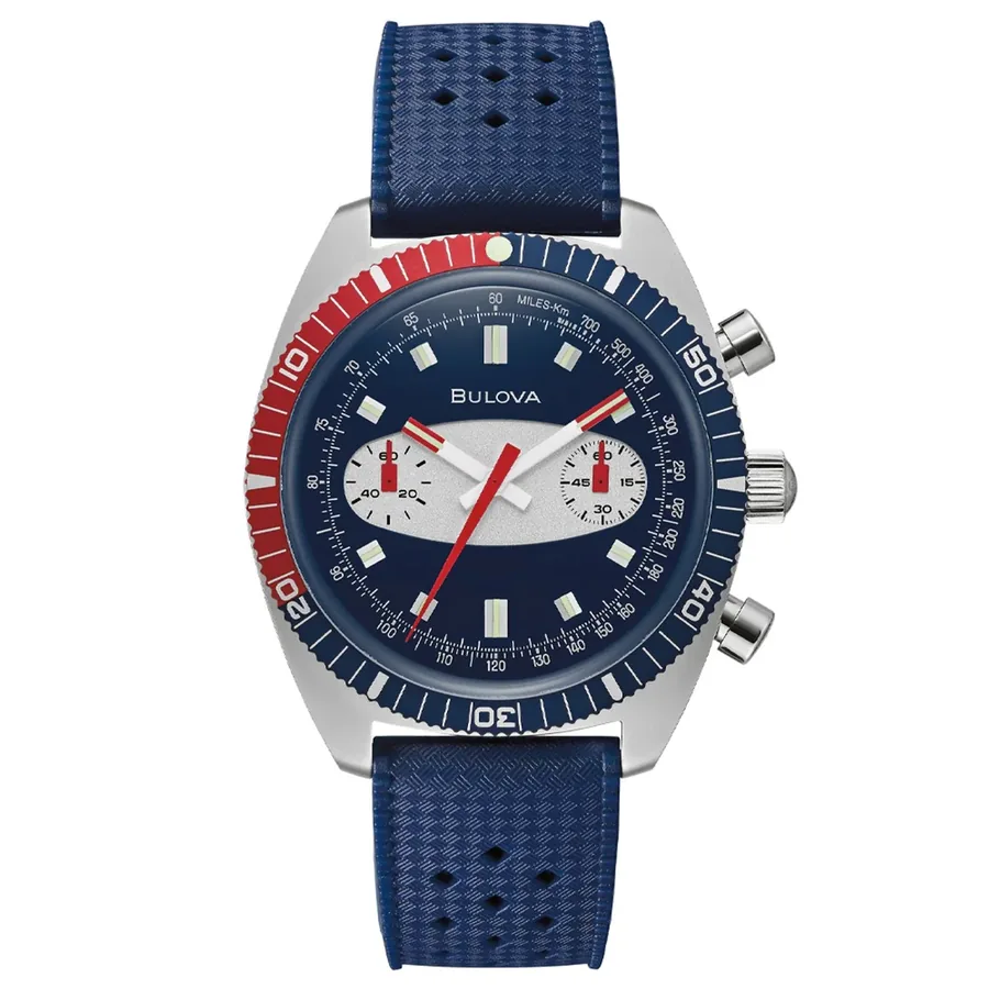 Bulova Surfboard 40mm Chronograph Blue Dial, front view