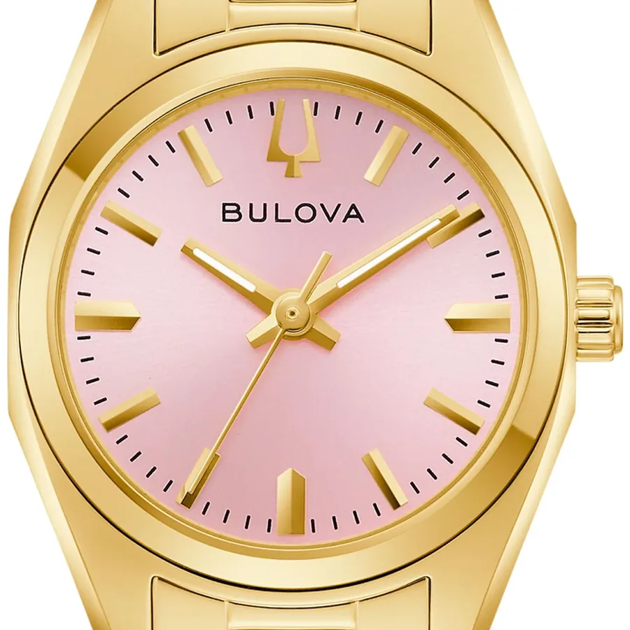 Bulova Surveyor 23mm Pink Dial, Gold-Tone Stainless Steel Bracelet, Ref. 97L187, view 2
