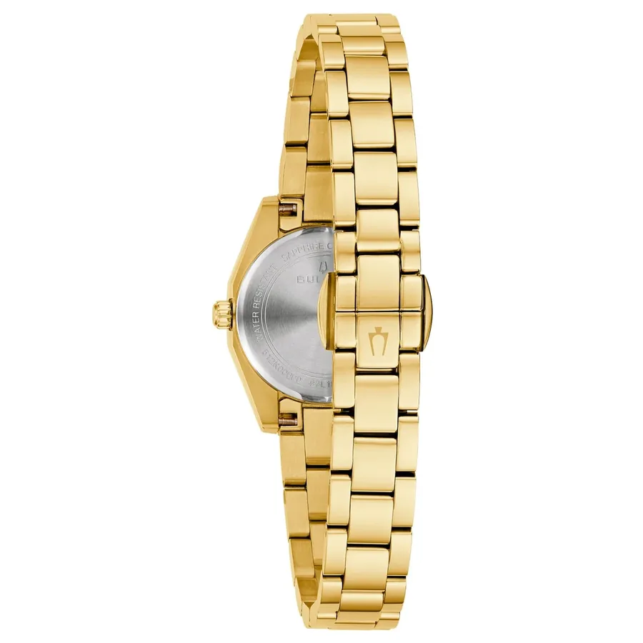 Bulova Surveyor 23mm Pink Dial, Gold-Tone Stainless Steel Bracelet, Ref. 97L187, view 4