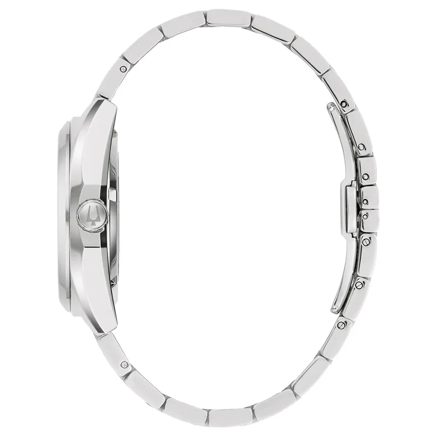 Bulova Surveyor 39mm Automatic Blue Dial, Silver-Tone Stainless Steel Bracelet, Ref. 96B436, view 3
