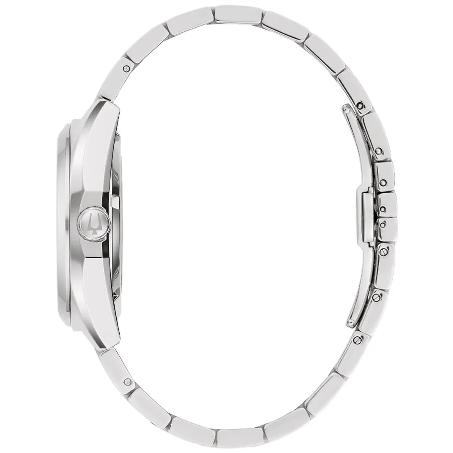 Bulova Surveyor 39mm Automatic Blue Dial, Silver-Tone Stainless Steel Bracelet, Ref. 96B469, view 4