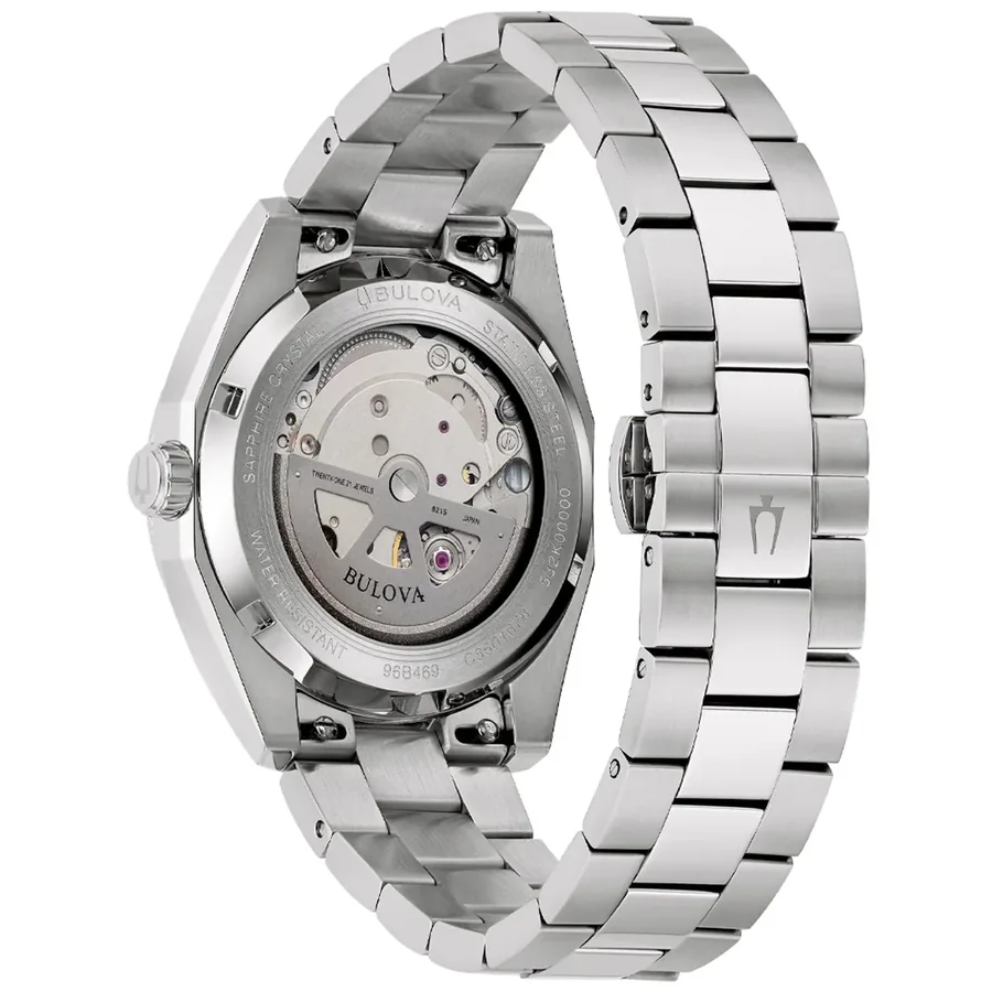 Bulova Surveyor 39mm Automatic Blue Dial, Silver-Tone Stainless Steel Bracelet, Ref. 96B469, view 5