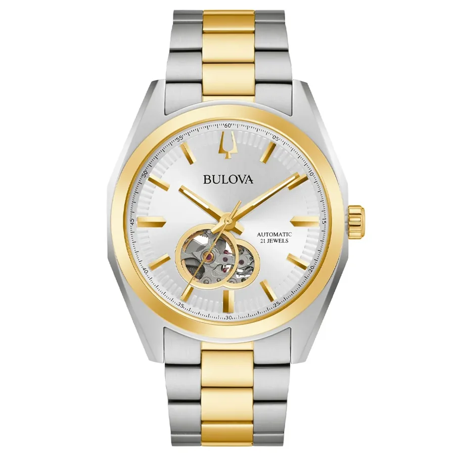 Bulova Surveyor 42mm Automatic Silver Dial, front view