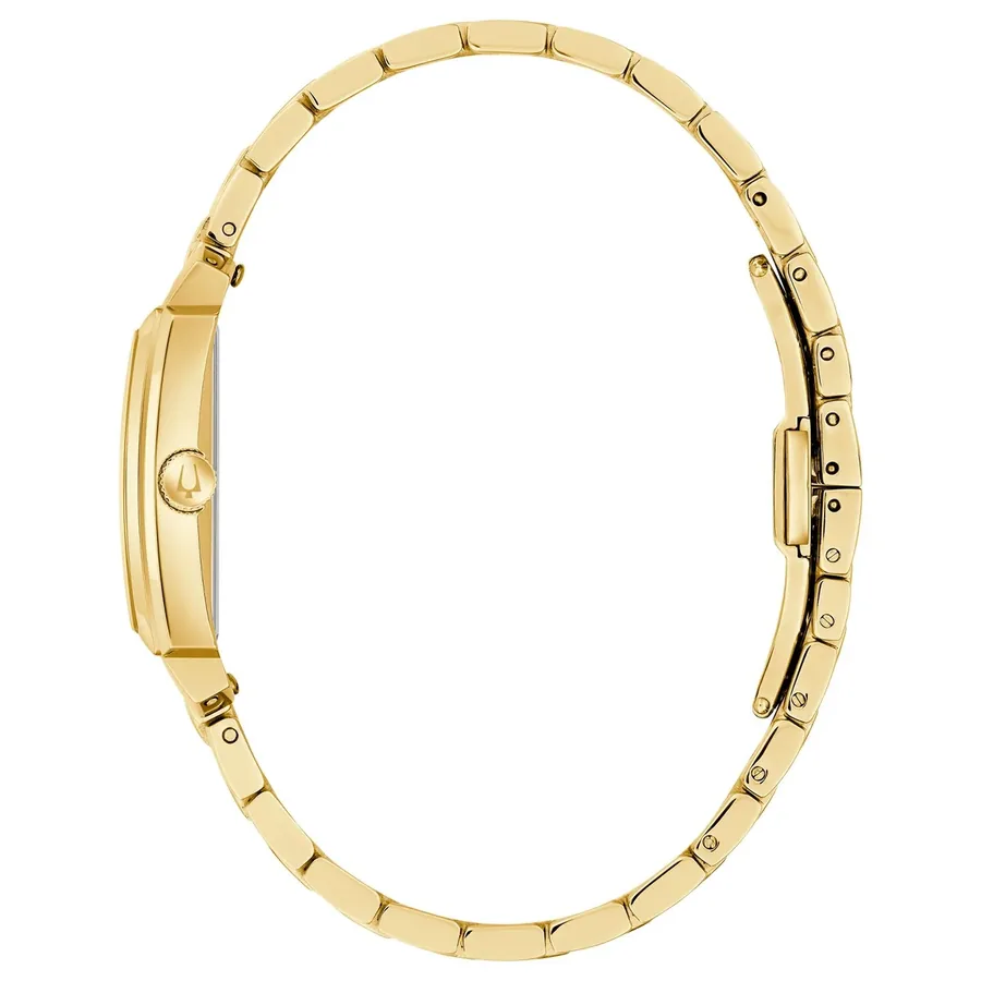 Bulova Sutton 25mm White Dial, Gold-Tone Stainless Steel Bracelet, view 3