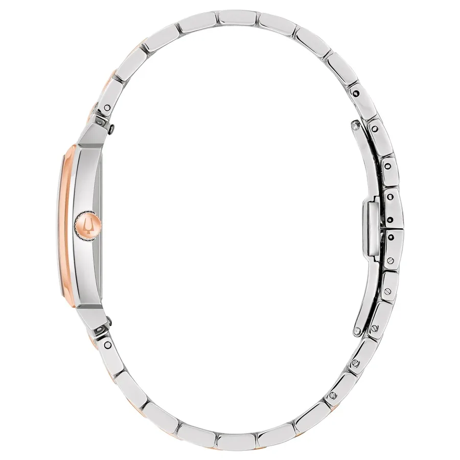 Bulova Sutton 25mm White Dial, Silver-Tone Stainless Steel Bracelet, view 3