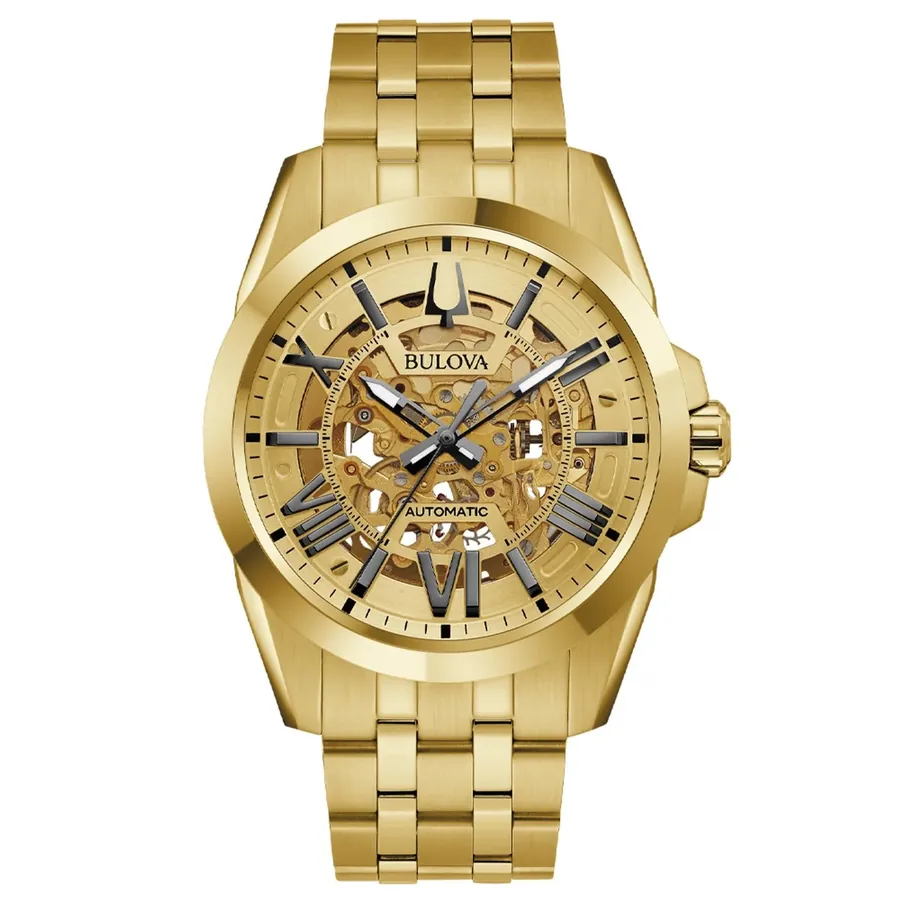 Bulova Sutton Automatic Gold Dial, front view