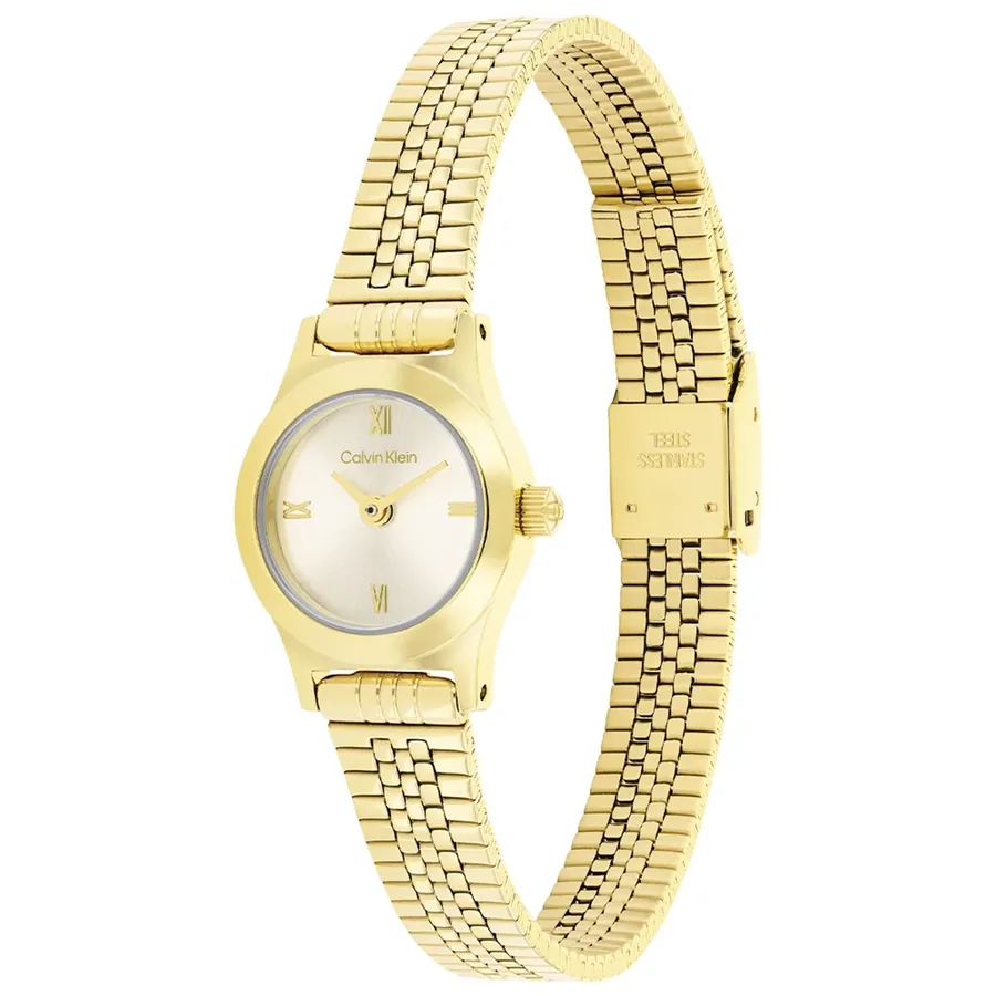 Calvin Klein CK Contemporary 18mm Green Dial, Gold-Tone Stainless Steel Bracelet, view 4