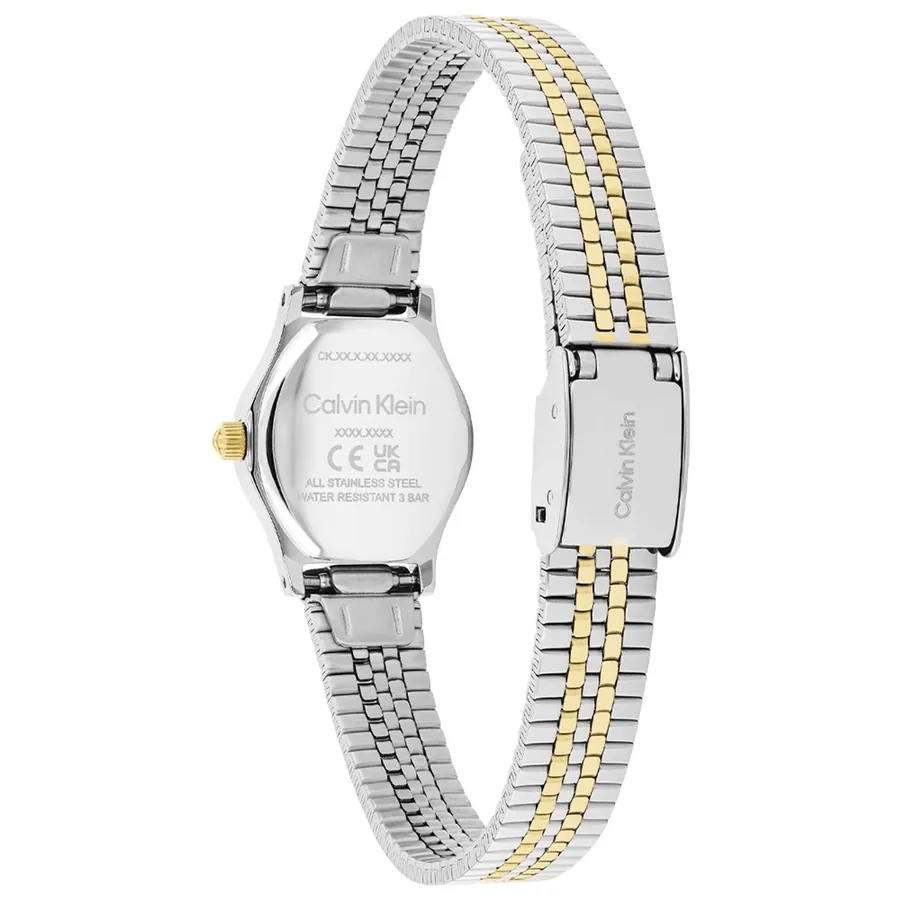 Calvin Klein CK Contemporary 18mm Green Dial, Silver and Gold-Tone Stainless Steel Bracelet, view 5