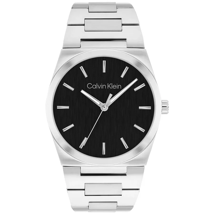 Calvin Klein CK Empower 40mm Black Dial, Silver-Tone Stainless Steel Bracelet, Ref. 25200543, front view