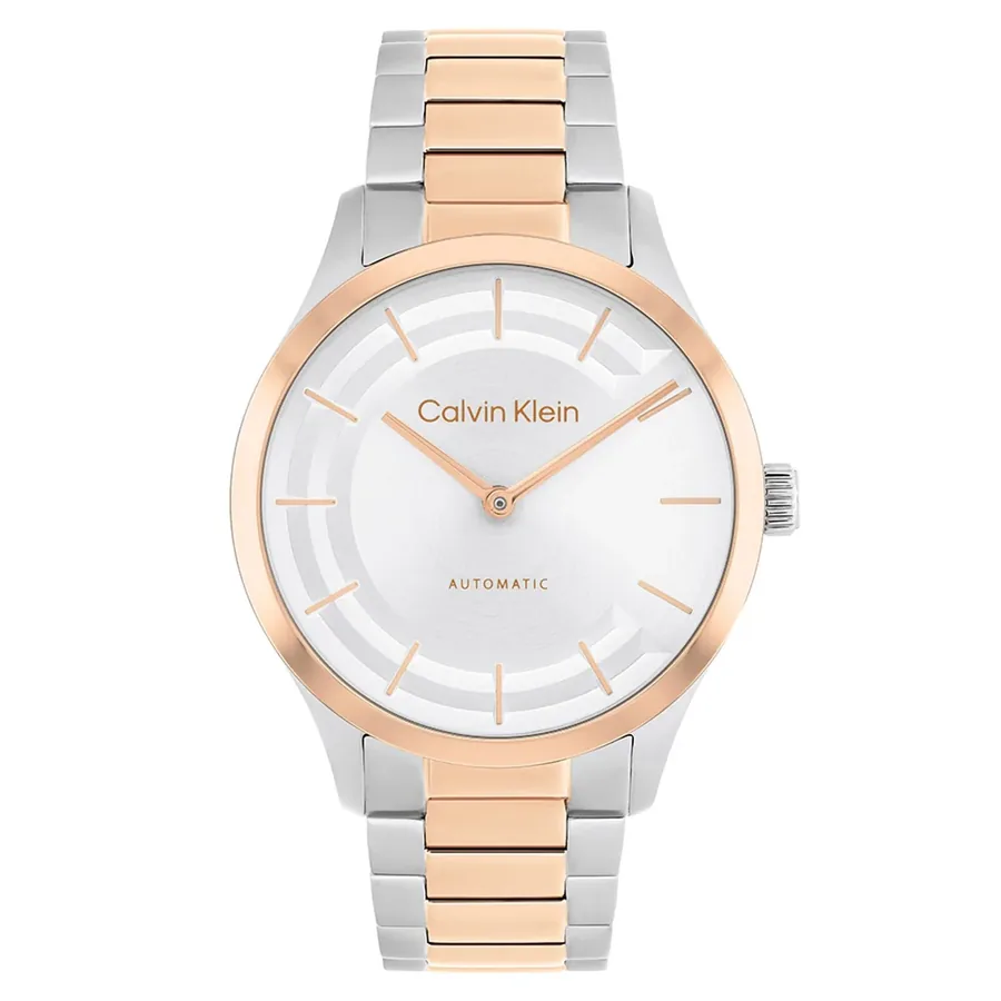 Calvin Klein CK Iconic Automatic 36mm Silvery White Dial, front view
