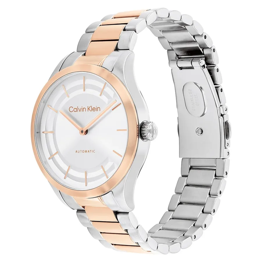 Calvin Klein CK Iconic Automatic 36mm Silvery White Dial, view 3