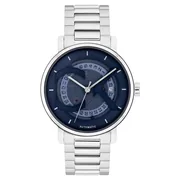 Blue dial / Silver-tone