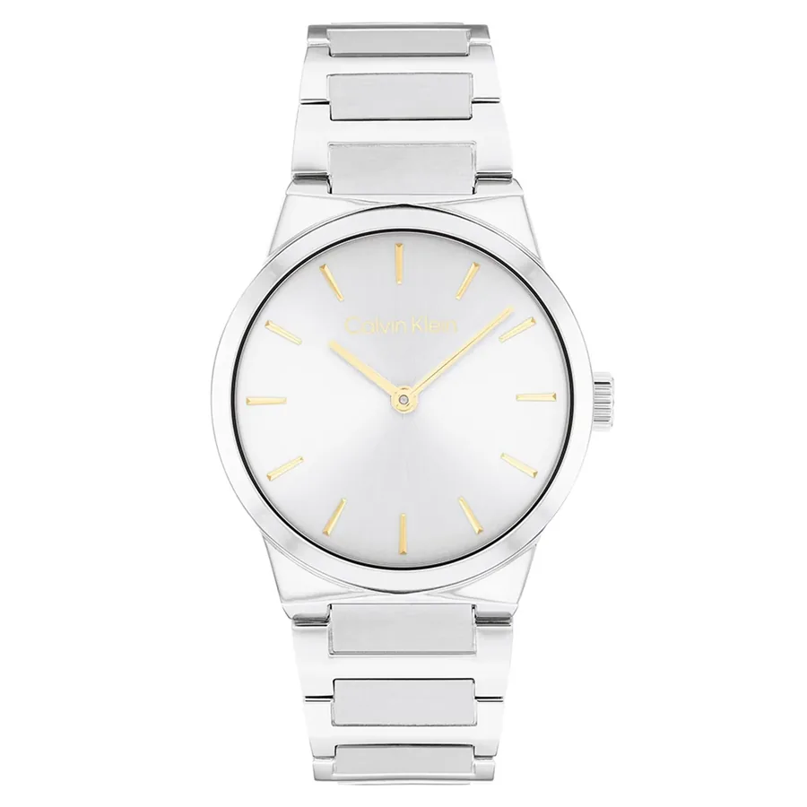 Calvin Klein CK Linear Elegance 32mm Silvery White Dial, front view