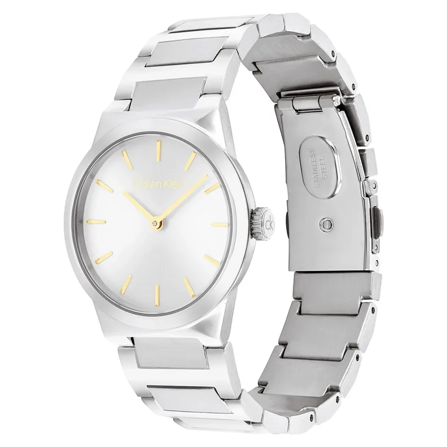 Calvin Klein CK Linear Elegance 32mm Silvery White Dial, view 3