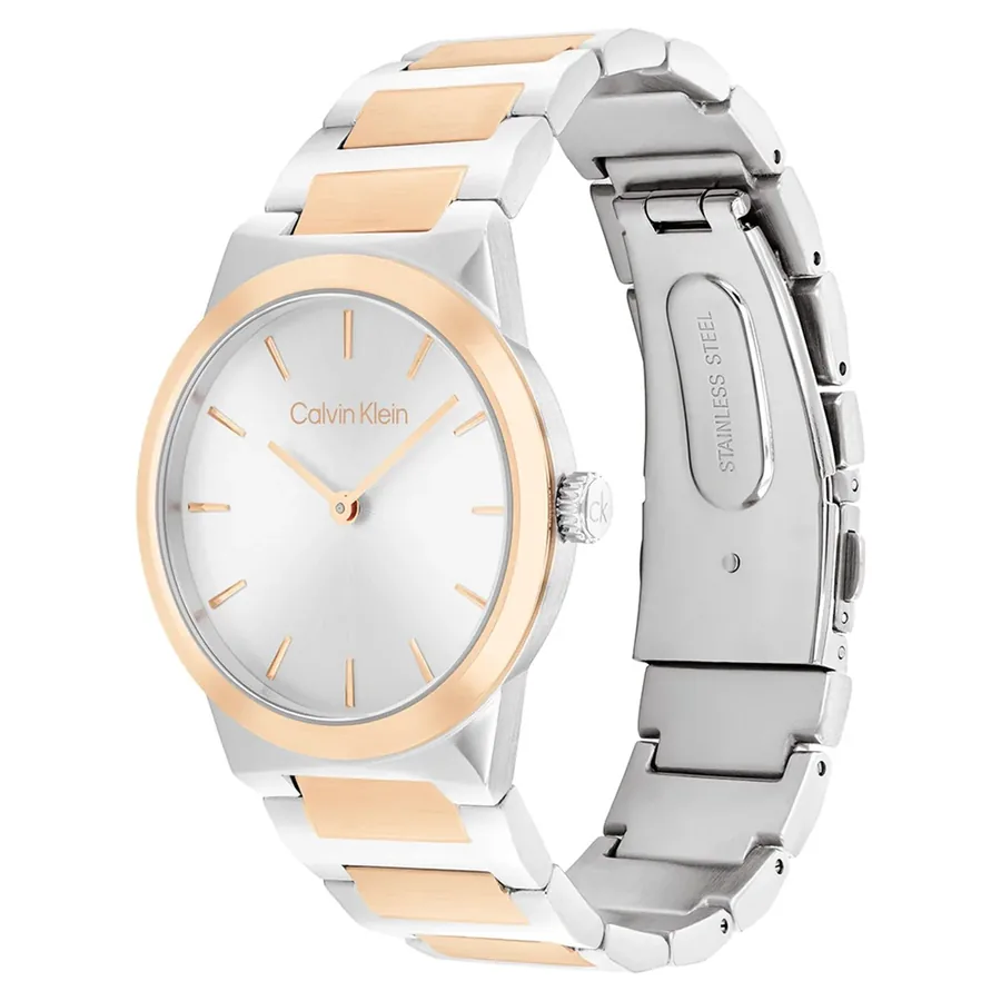 Calvin Klein CK Linear Elegance 36mm Silvery White Dial, view 3