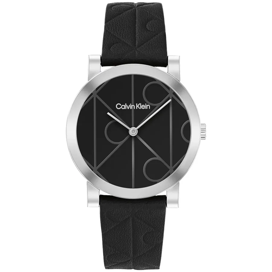 Calvin Klein CK Monogram 32mm Black Dial, front view