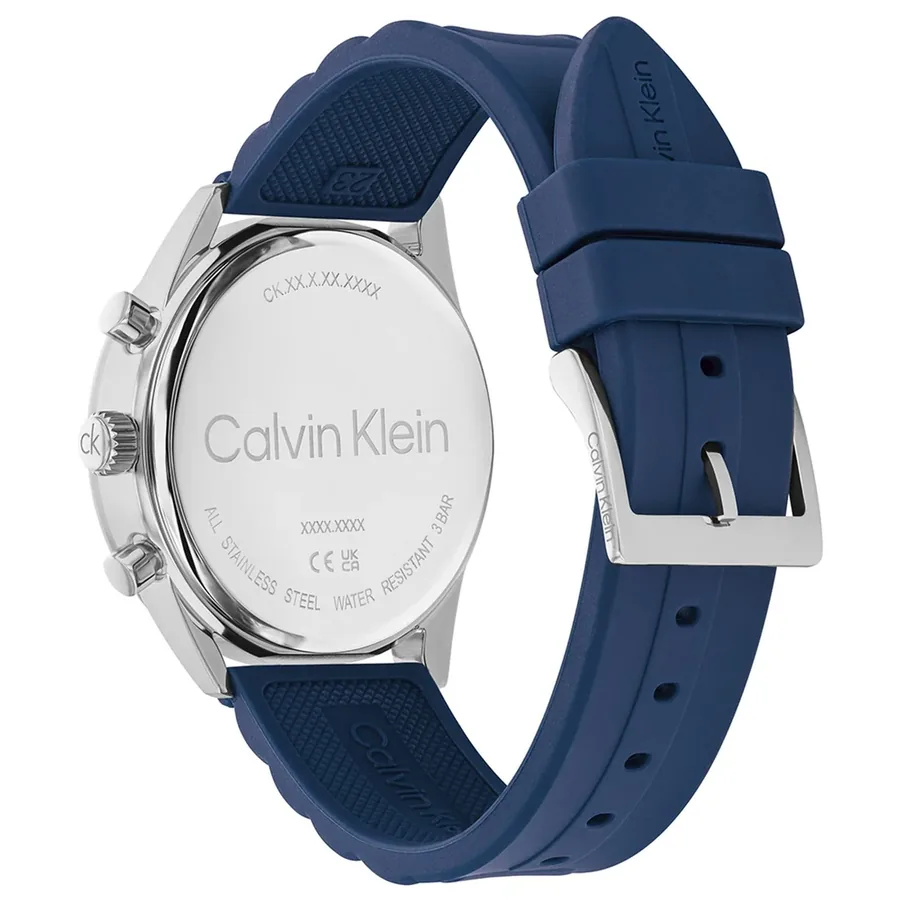 Calvin Klein CK Performance 43mm Black Dial, Blue Rubber Strap, view 5