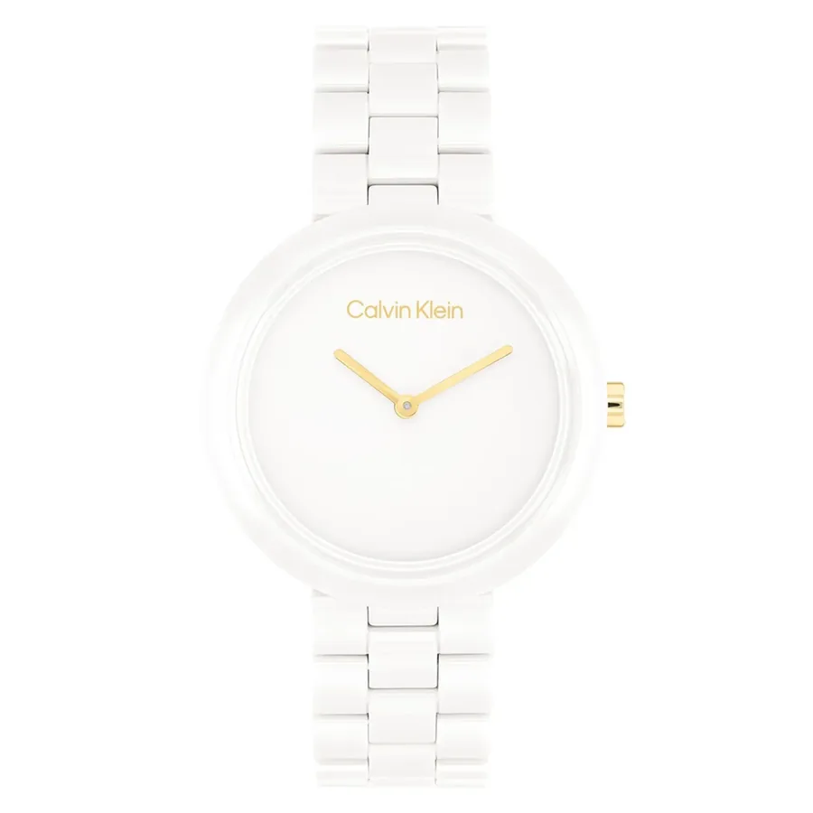 Calvin Klein CK Pure 34mm White Dial, front view