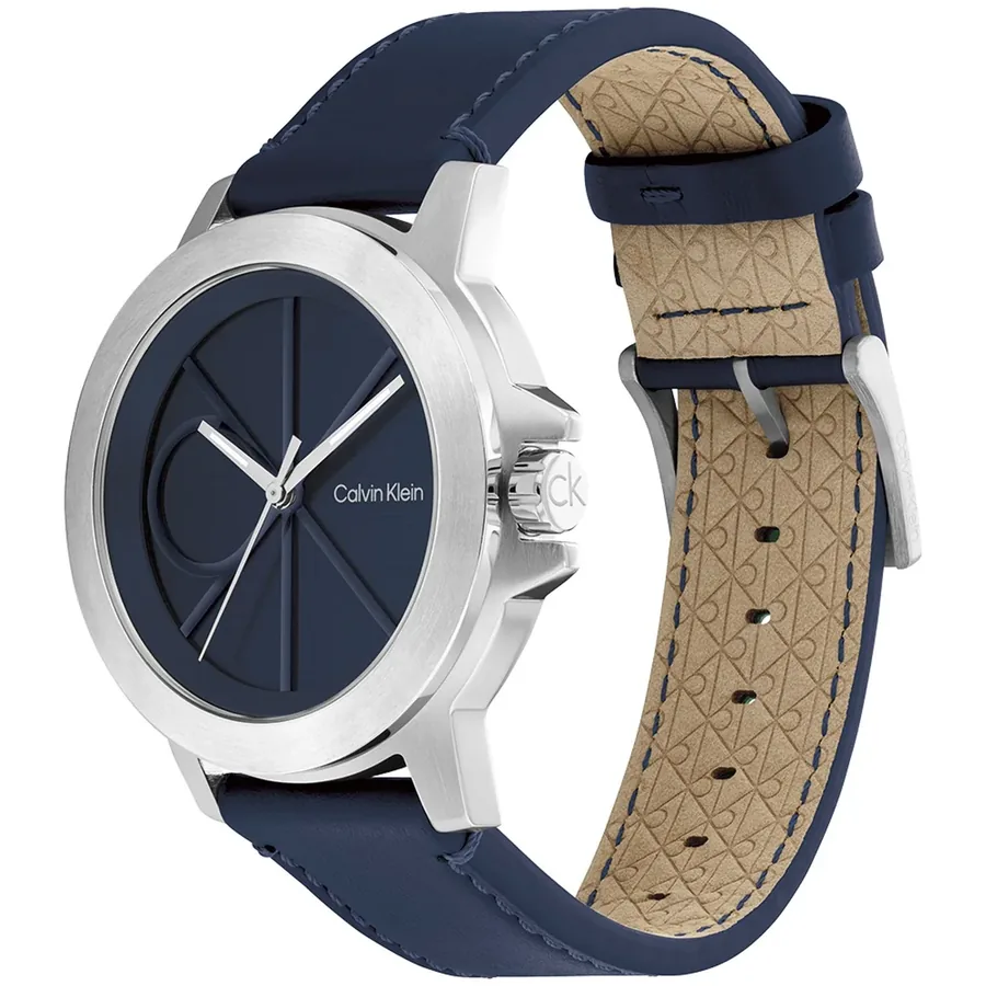 Calvin Klein CK Reset 42mm Blue Dial, Blue Leather Strap, view 3