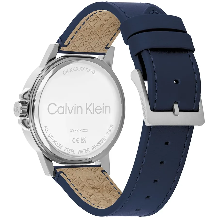 Calvin Klein CK Reset 42mm Blue Dial, Blue Leather Strap, view 4