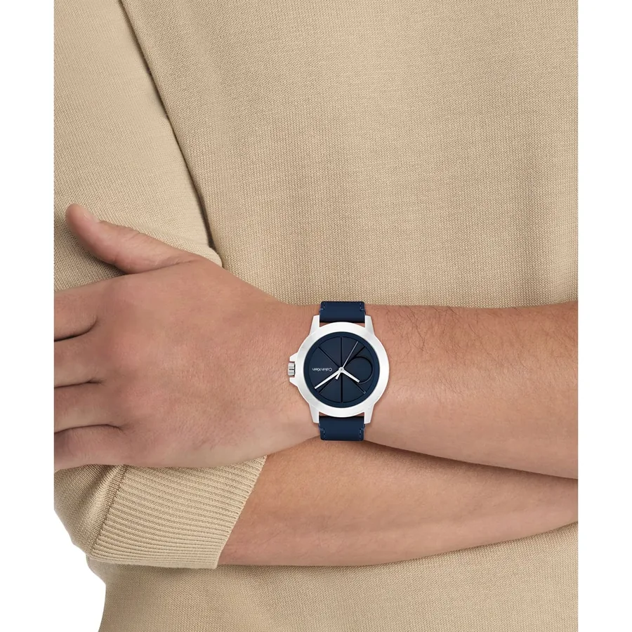 Calvin Klein CK Reset 42mm Blue Dial, Blue Leather Strap, view 5