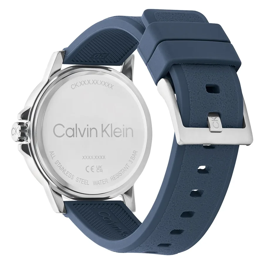 Calvin Klein CK Reset 42mm Blue Dial, Blue Rubber Strap, view 4