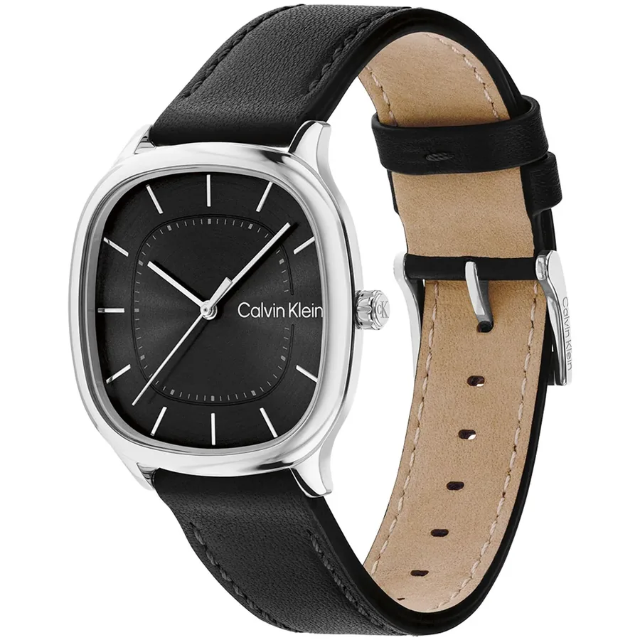 Calvin Klein CK Shape 37mm Black Dial, Black Leather Strap, view 3
