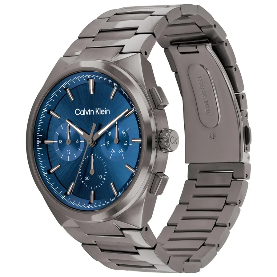 Calvin Klein Distinguish 44mm Blue Dial, Grey Metal Bracelet, view 3