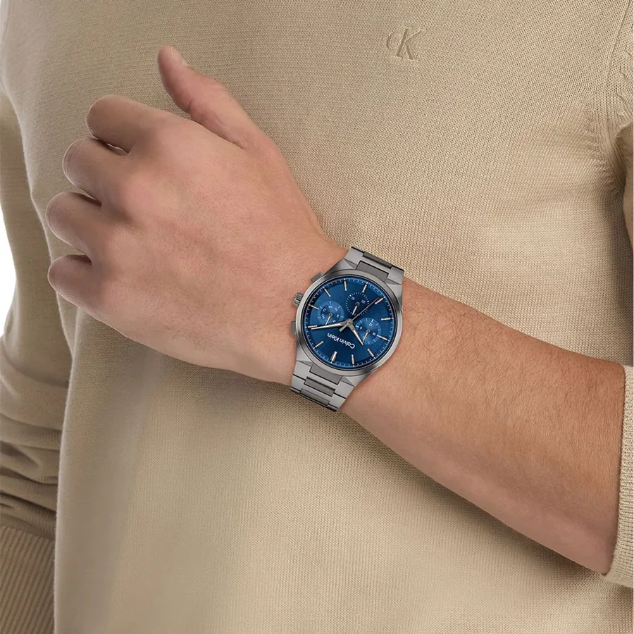 Calvin Klein Distinguish 44mm Blue Dial, Grey Metal Bracelet, view 5