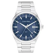Blue dial / Silver-tone