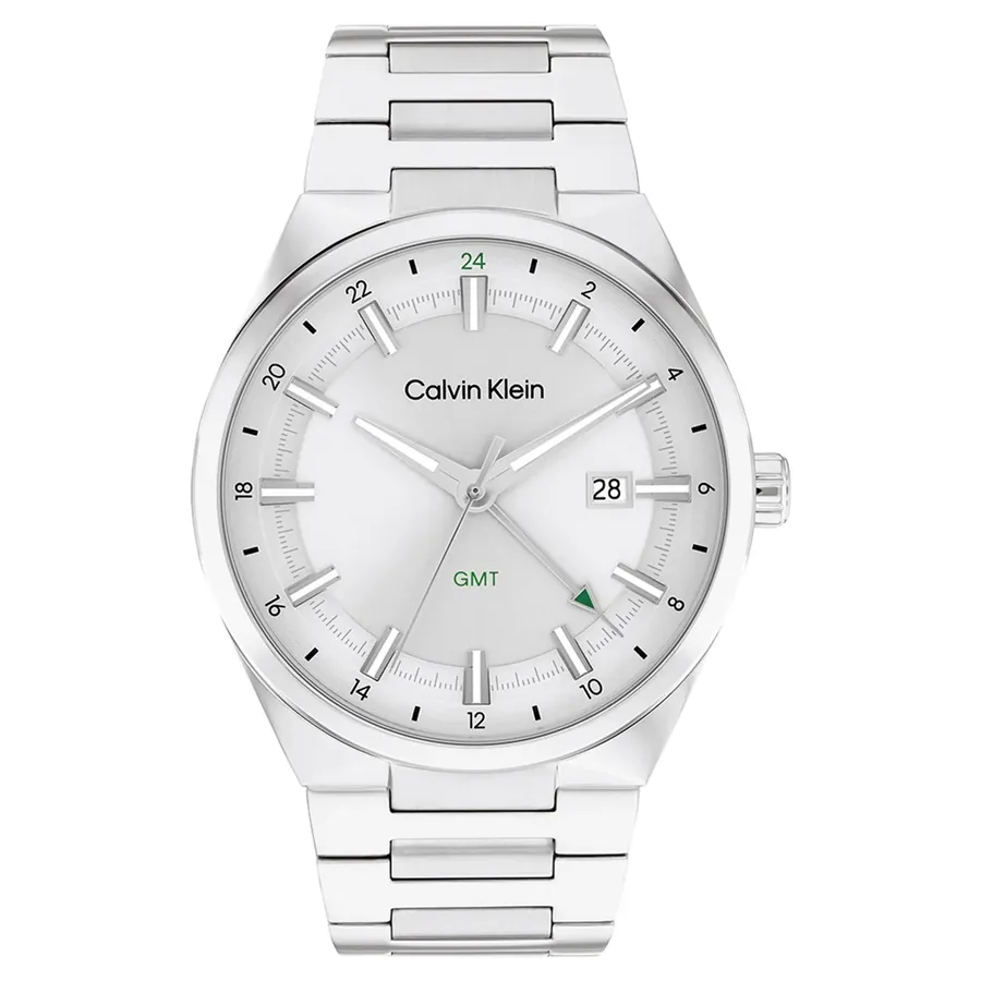 Calvin Klein Distinguish GMT 44mm Grey Dial, front view